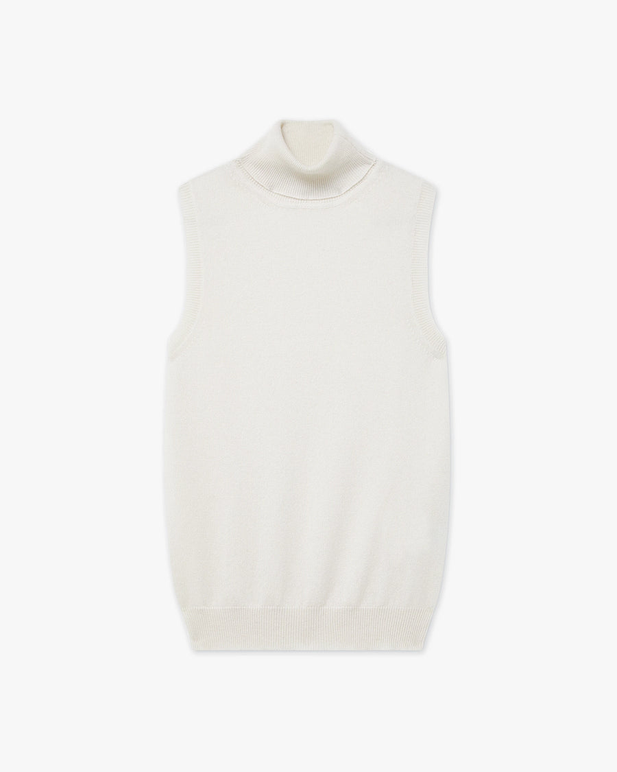 Essential Turtleneck Top - Off White - Archive