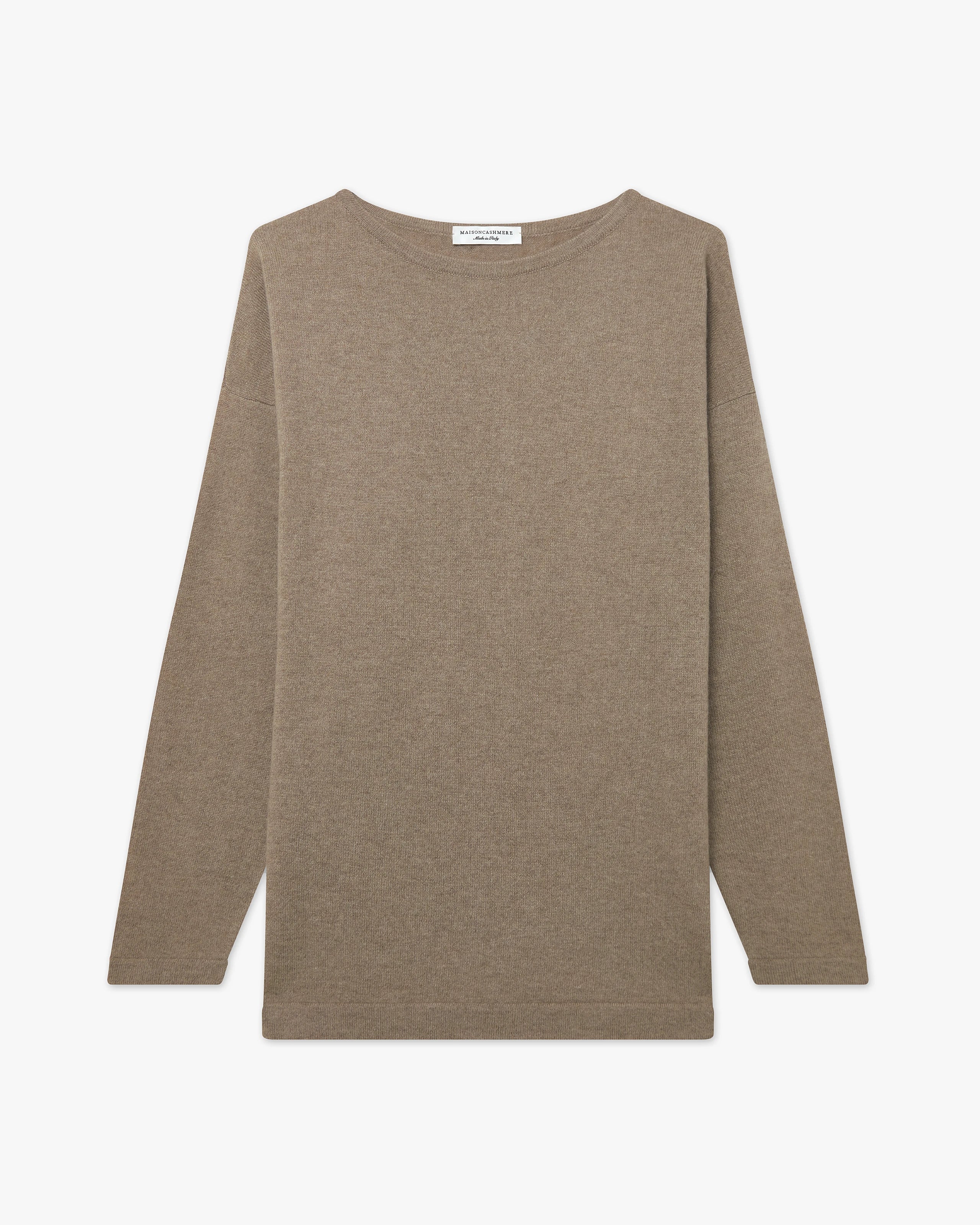 Mollis Boat Neck Sweater - Taupe - Archive