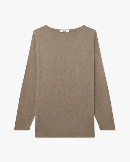 Mollis Boat Neck Sweater - Taupe - Archive