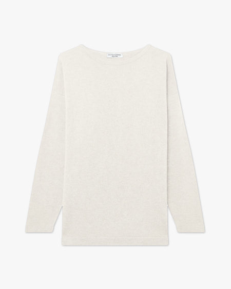 Mollis Boat Neck Sweater - Off White - Archive