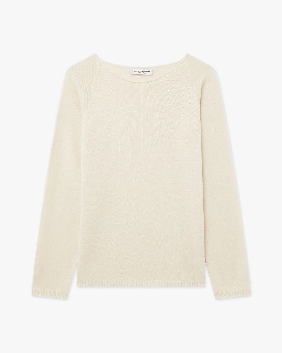 Women's Piuma Crew Neck Sweater - White - Archive