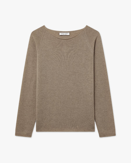 Pull Col Rond Piuma Femme - Taupe - Archive