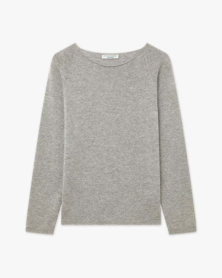 Pull Col Rond Piuma Femme - Gris Clair - Archive