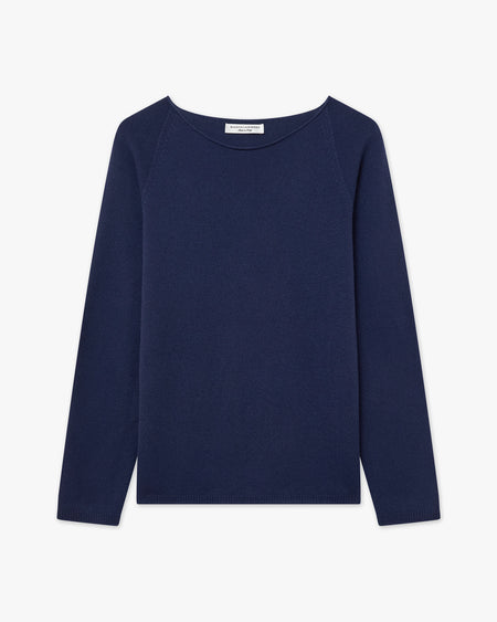 Pull Col Rond Piuma Femme - Bleu - Archive