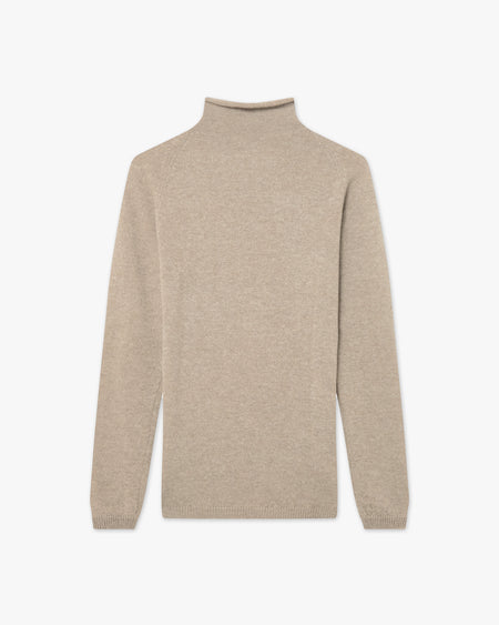 Pull Col Montant Piuma - Beige - Archive