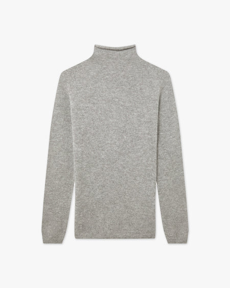 Pull Col Montant Piuma - Gris Clair - Archive