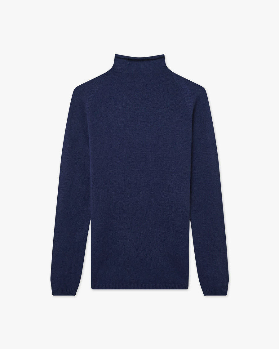 Maglia Collo Alto Piuma - Blu - Archivio