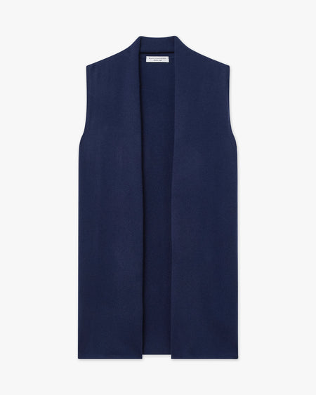 Cardigan Sans Manches Essential - Bleu - Archive