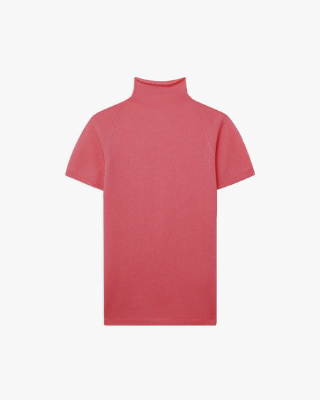 T-Shirt Collo Alto Piuma - Corallo - Archivio