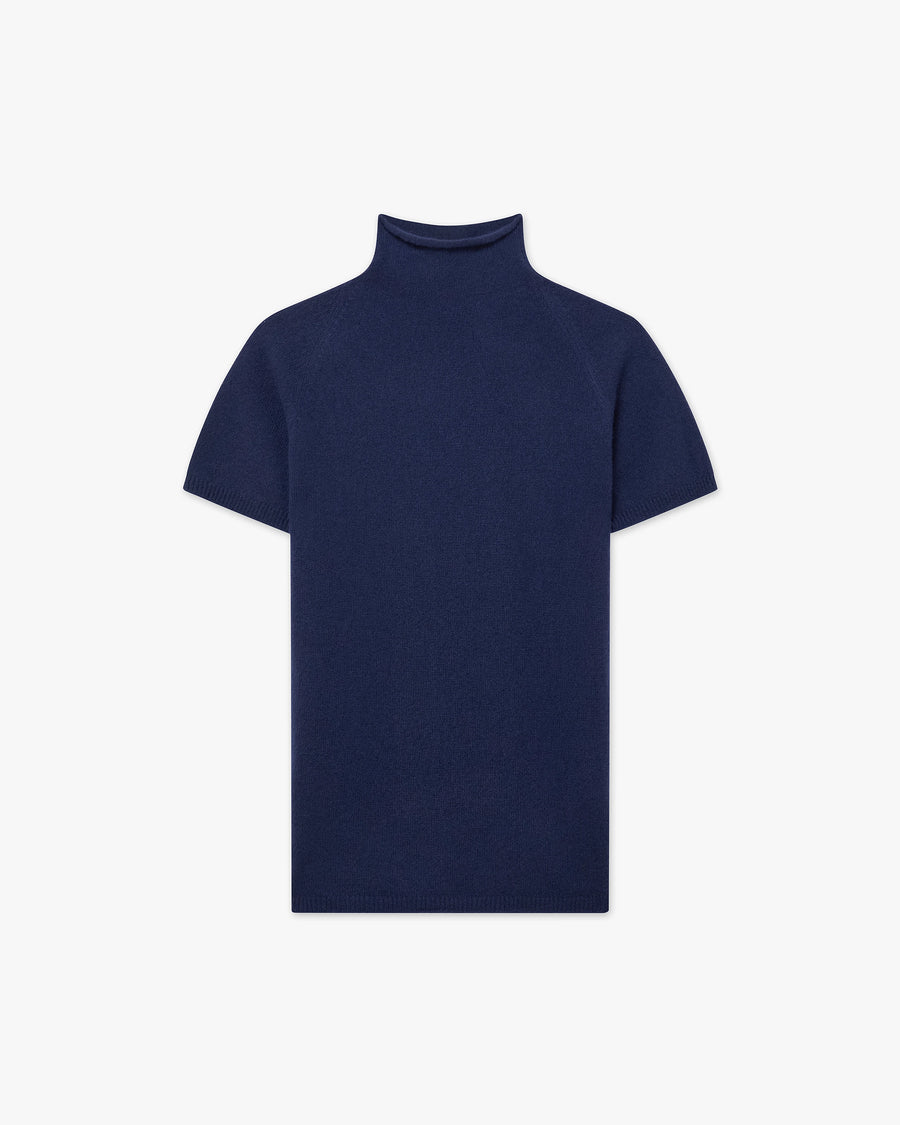 T-Shirt Collo Alto Piuma - Blu - Archivio