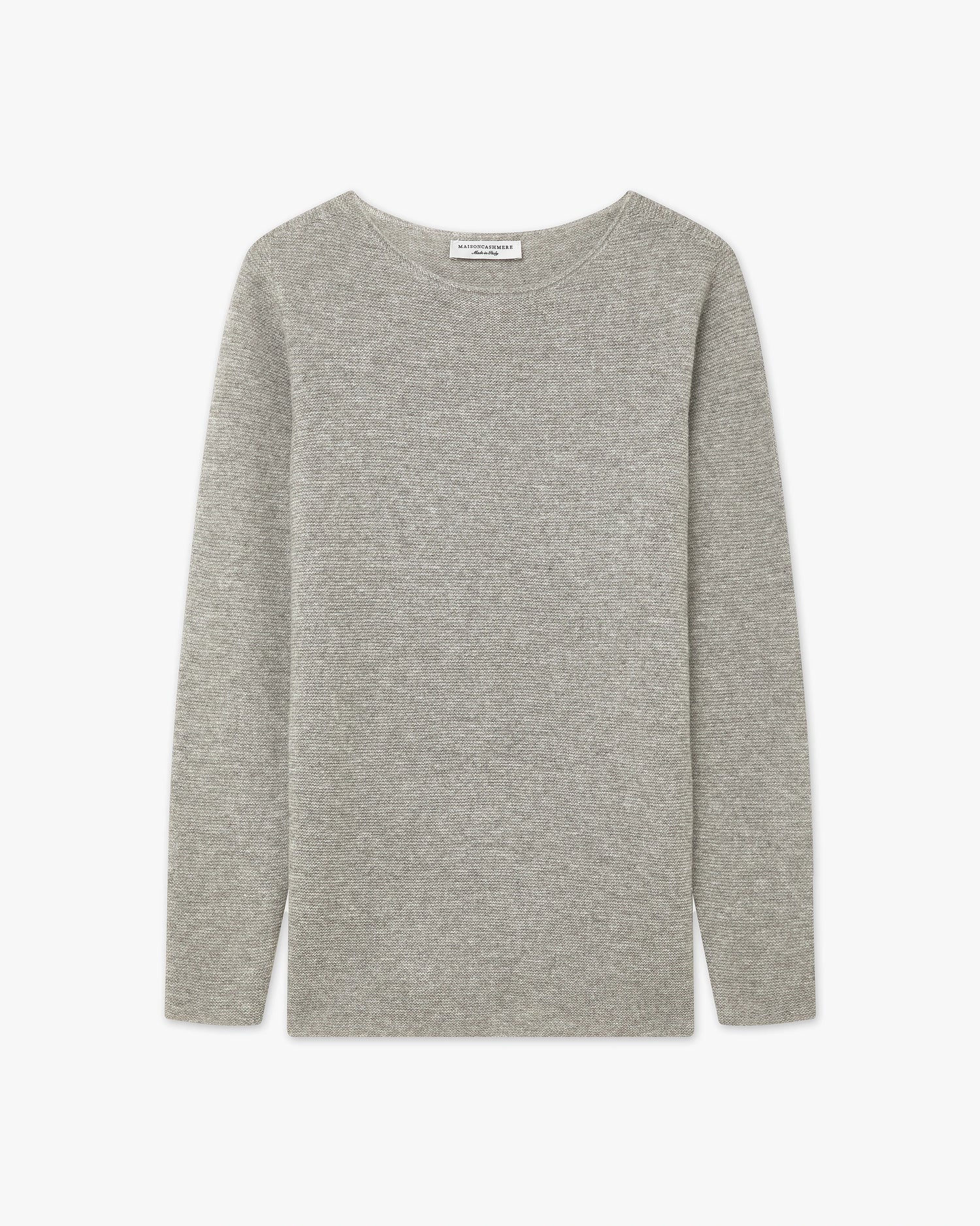 Maglia Scollo Barca Soffio - Grigio Chiaro - Archivio