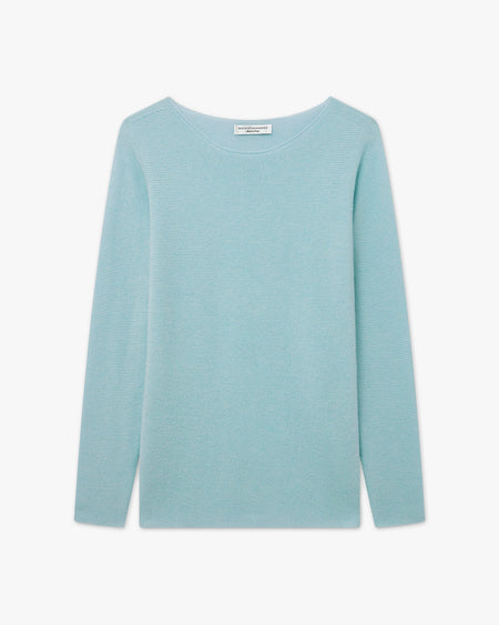 Maglia Scollo Barca Soffio - Ciano - Archivio