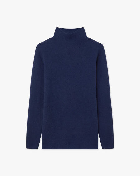 Maglia Collo Alto Soffio - Blu - Archivio