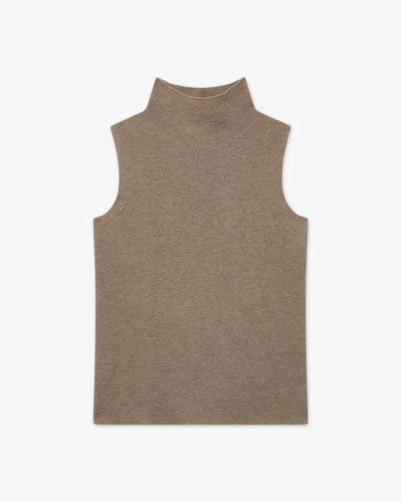 Maglia Collo Alto Top Soffio - Tortora - Archivio