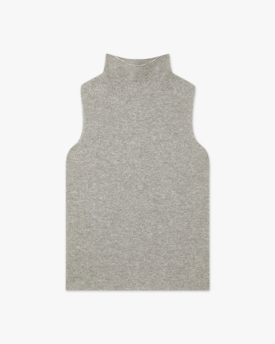 Maglia Collo Alto Top Soffio - Grigio Chiaro - Archivio
