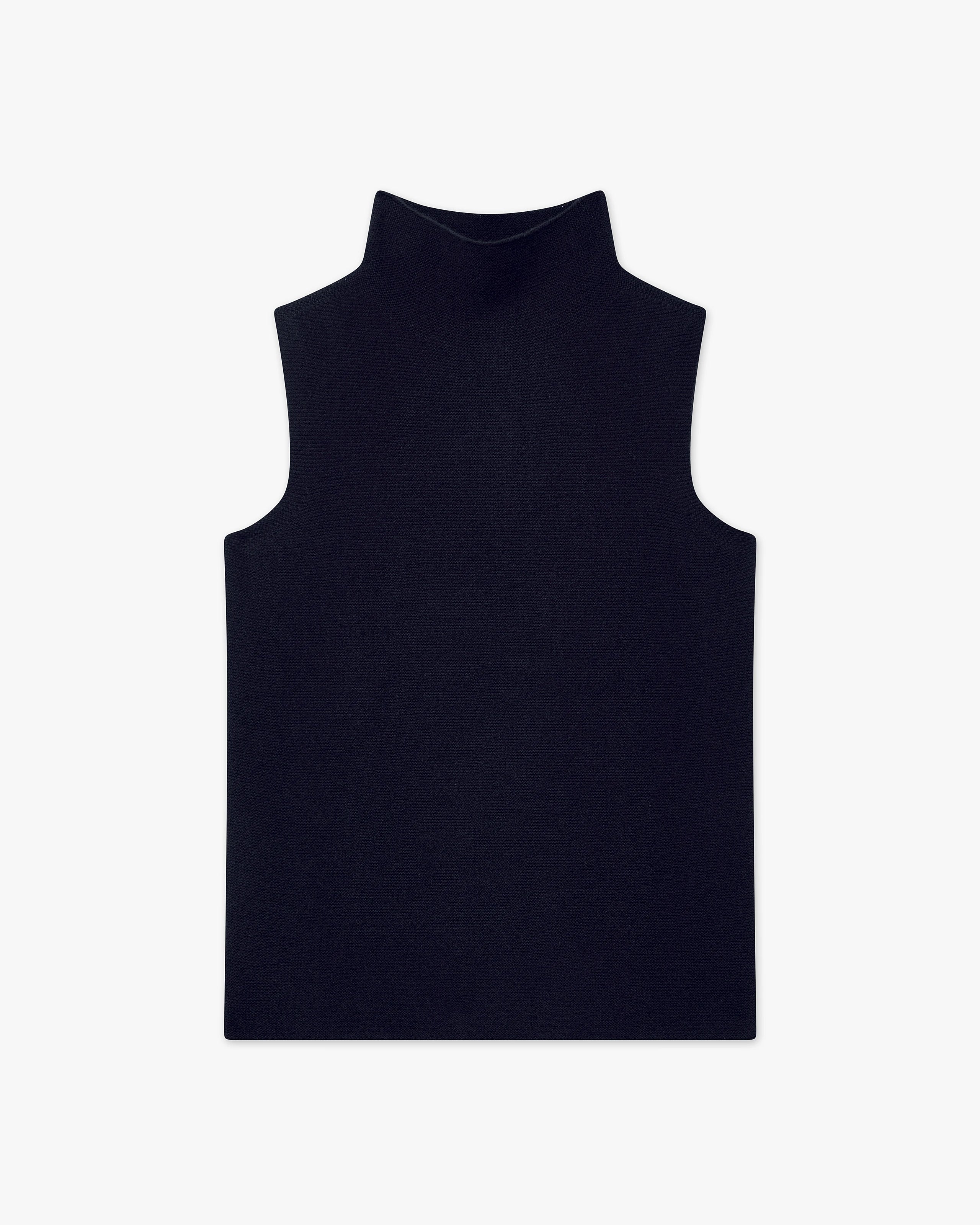 Maglia Collo Alto Top Soffio - Blu Scuro - Archivio