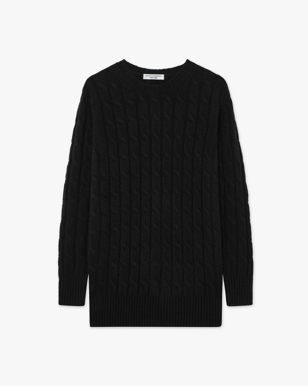 Essential Cable Knit Sweater - Black - Archive