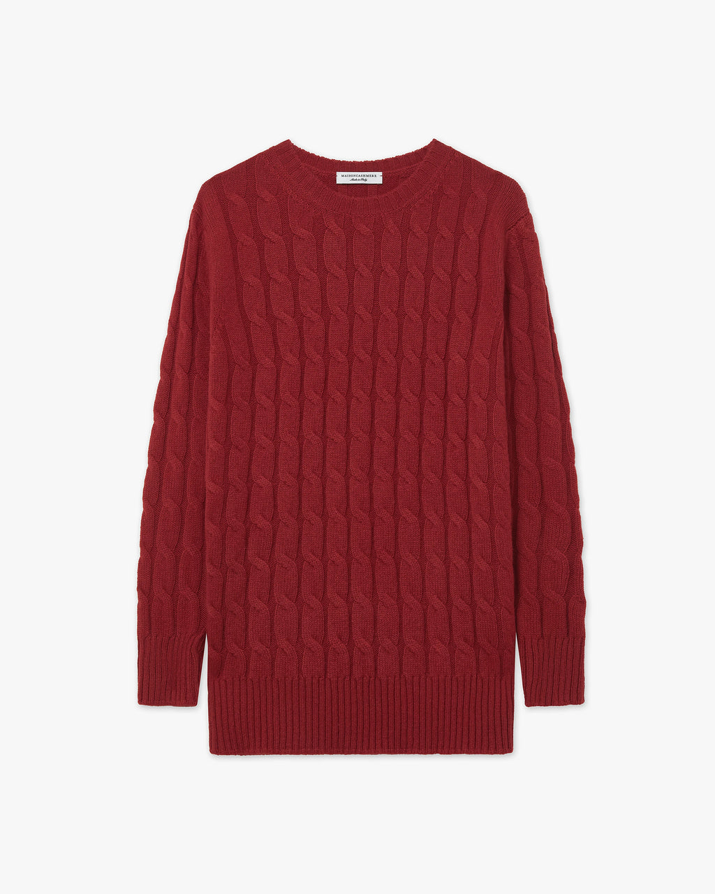Essential Cable Knit Sweater - Red - Archive