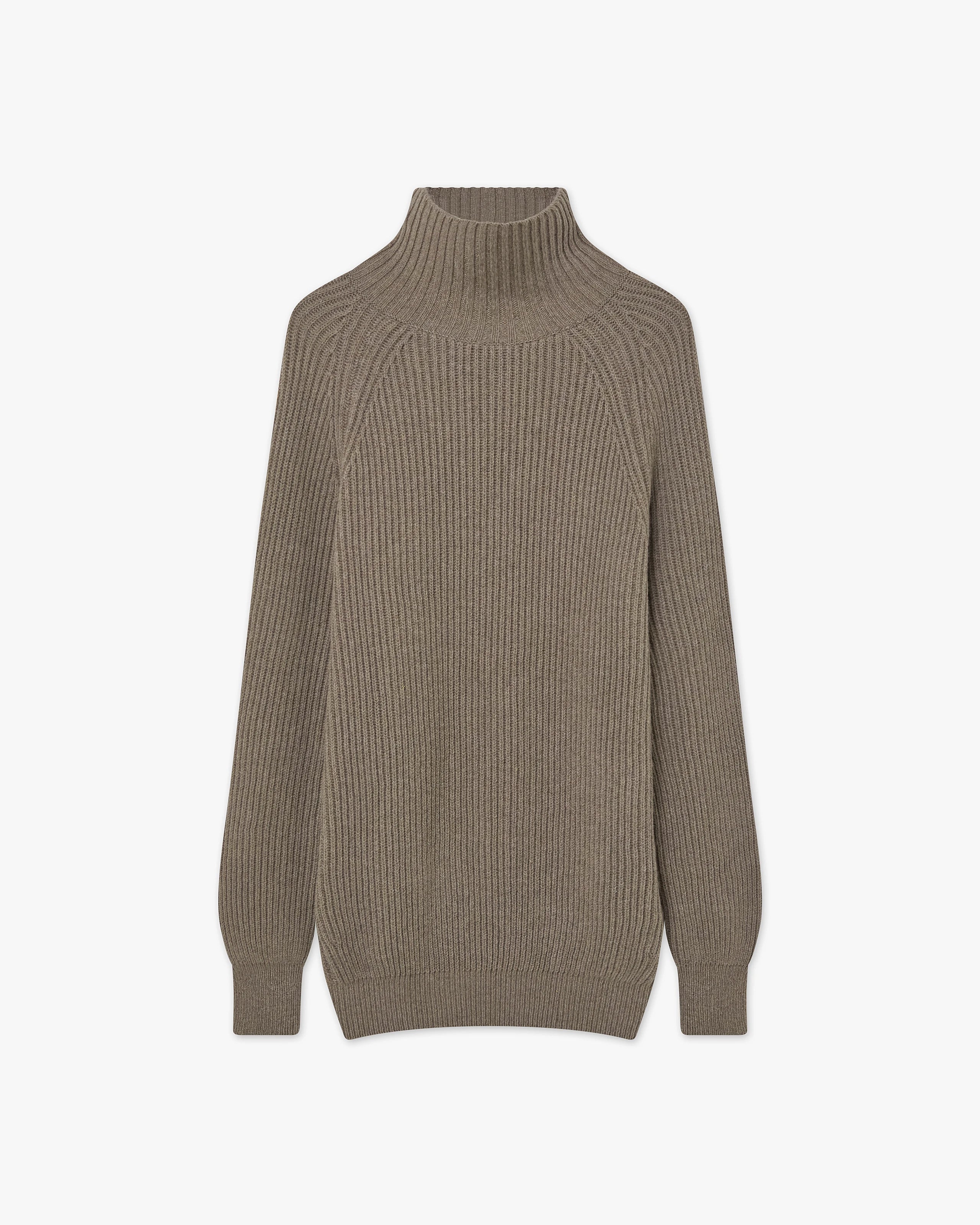 Sorapis Mock Neck Sweater - Brown - Archive