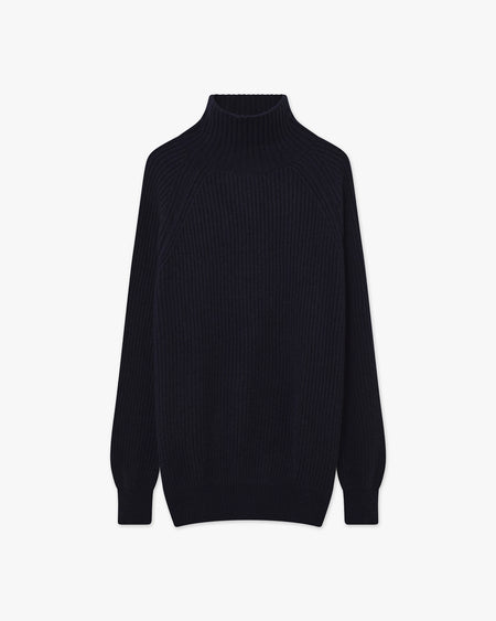 Sorapis Mock Neck Sweater - Blue - Archive