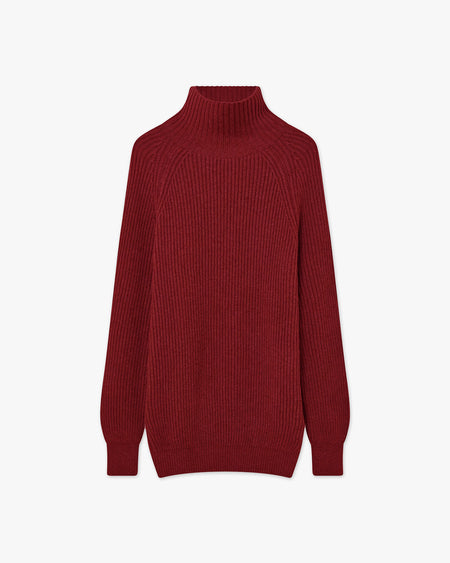 Sorapis Mock Neck Sweater - Red - Archive