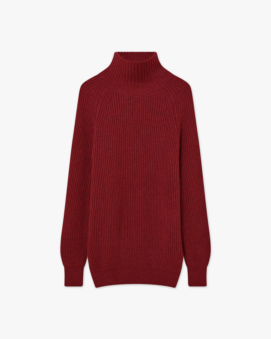 Sorapis Mock Neck Sweater - Red - Archive