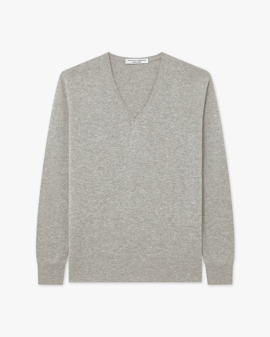 Women's Florenz V-Neck Sweater - Light Grey - Archive