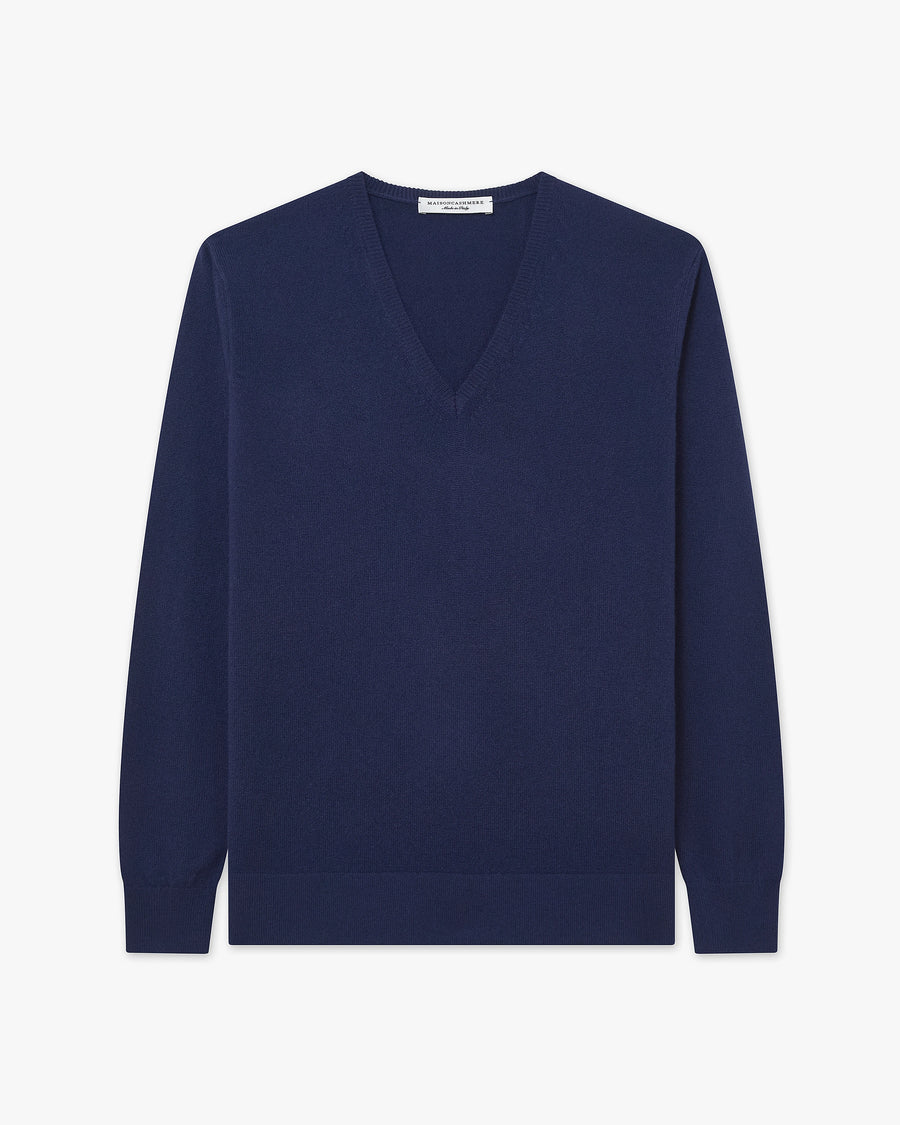 Women's Florenz V-Neck Sweater - Blue - Archive
