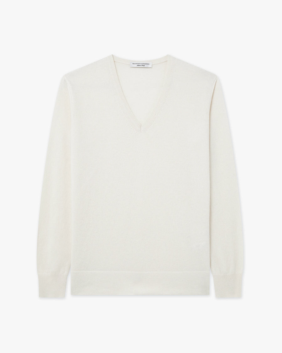 Women's Florenz V-Neck Sweater - Off White - Archive