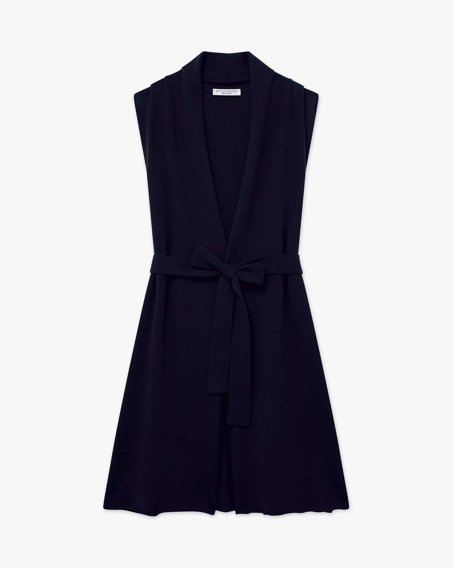 Essential Sleeveless Cardigan - Night Blue - Archive