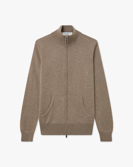 Women's Salò Zip Cardigan - Taupe - Archive