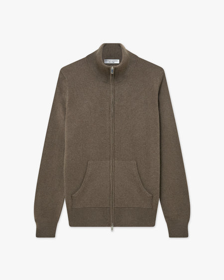 Women's Salò Zip Cardigan - Brown - Archive