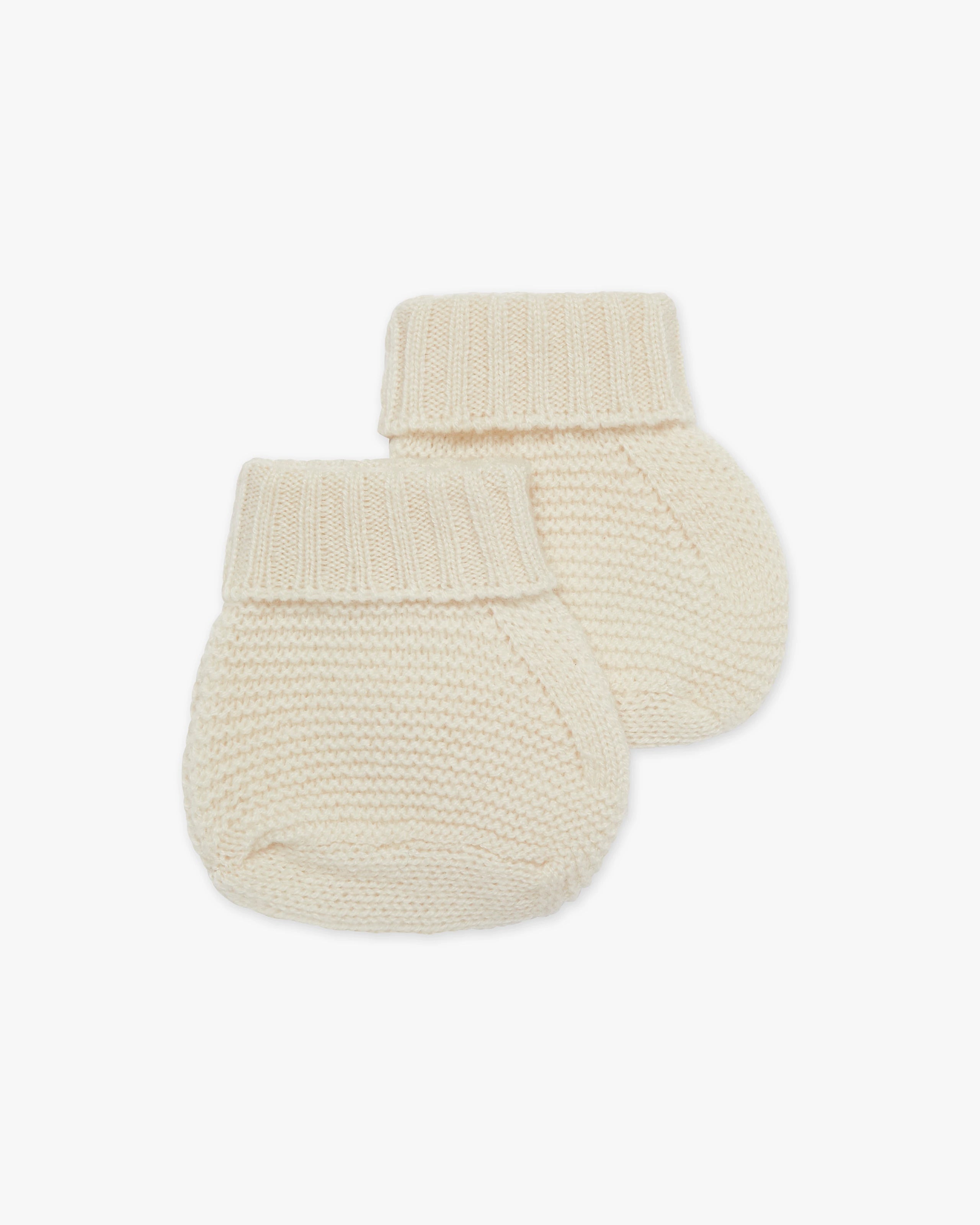 Baby Booties - White Cashmere