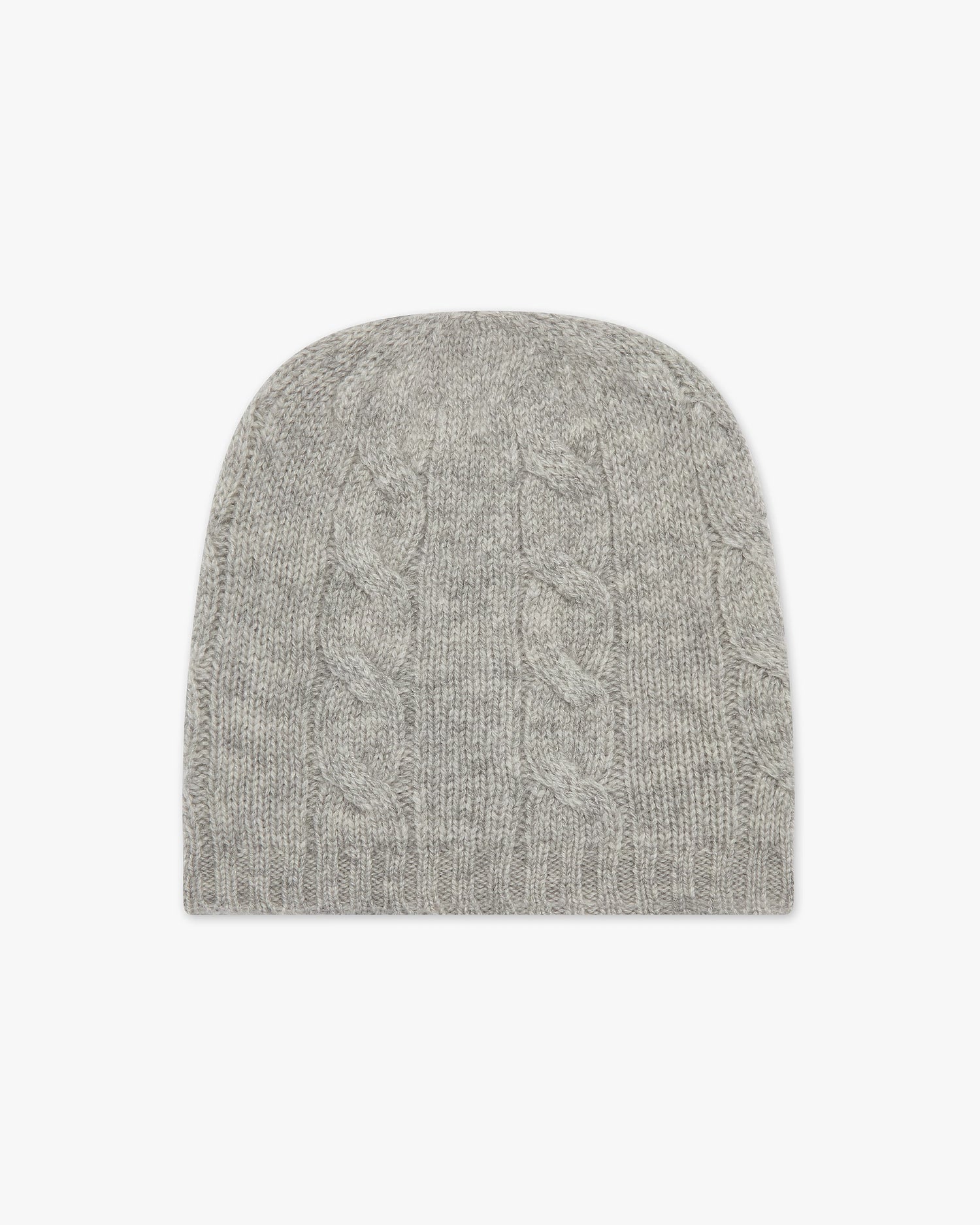 Cable Knit Baby Hat - Light Grey Cashmere