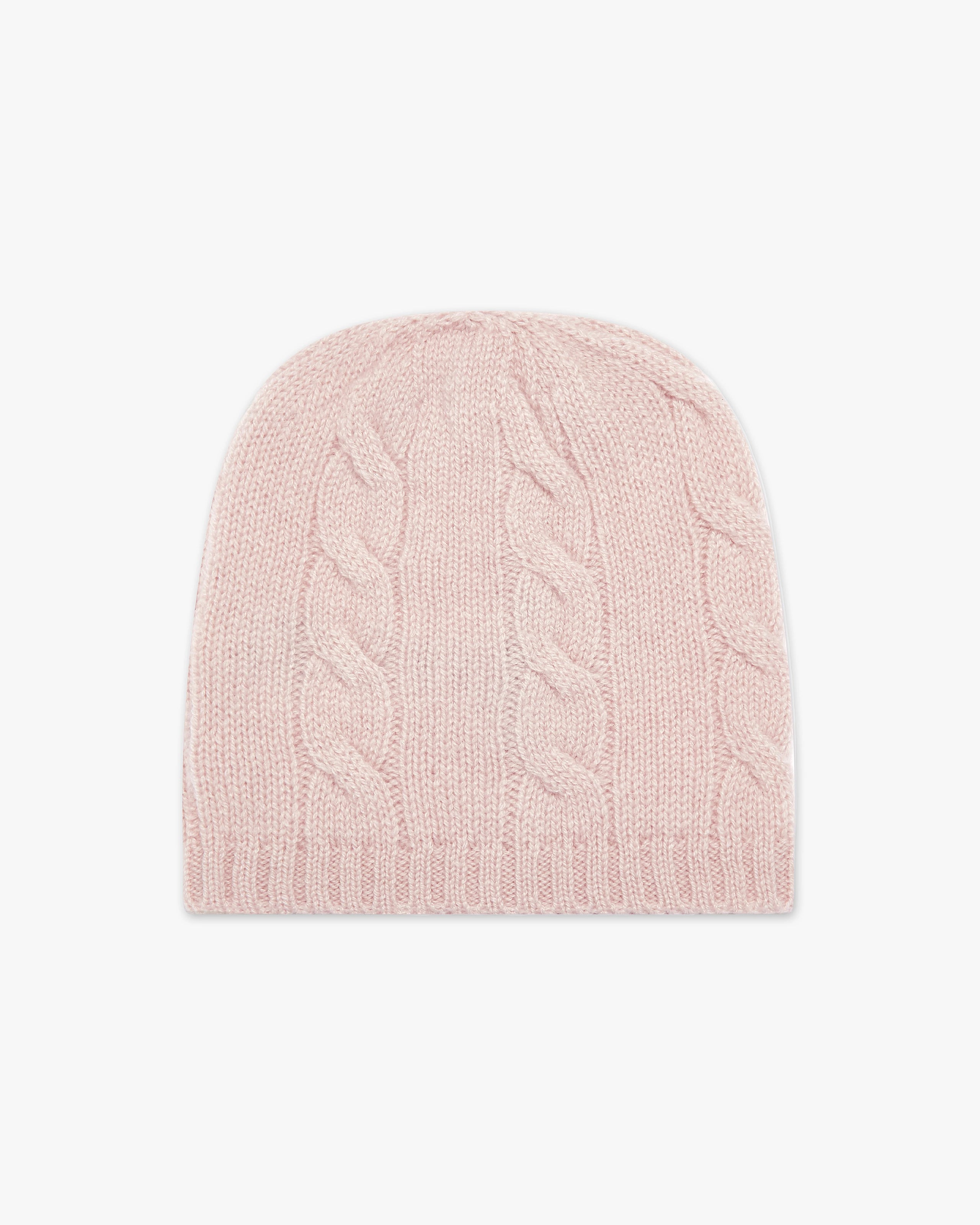 Cable Knit Baby Hat - Pink Cashmere