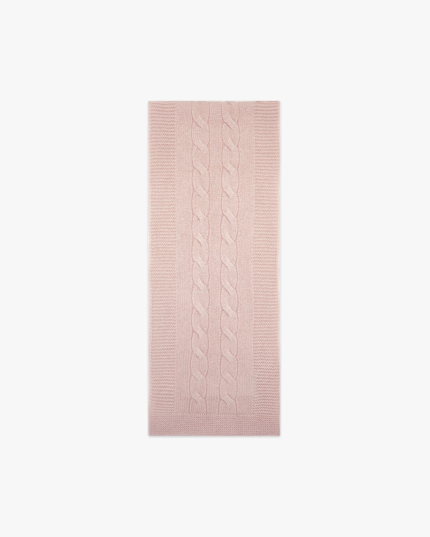 Cable Knit Baby Scarf - Pink Cashmere