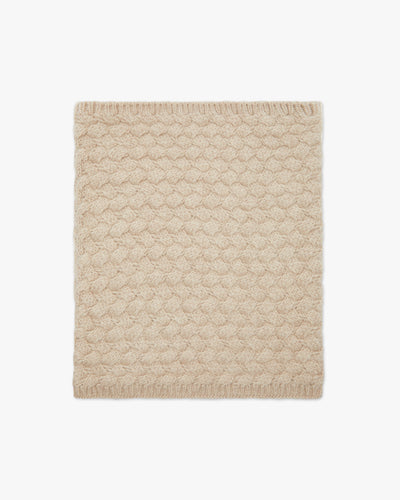 Basket Weave Scarf - Beige Cashmere