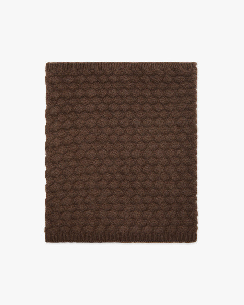 Basket Weave Scarf - Brown Cashmere