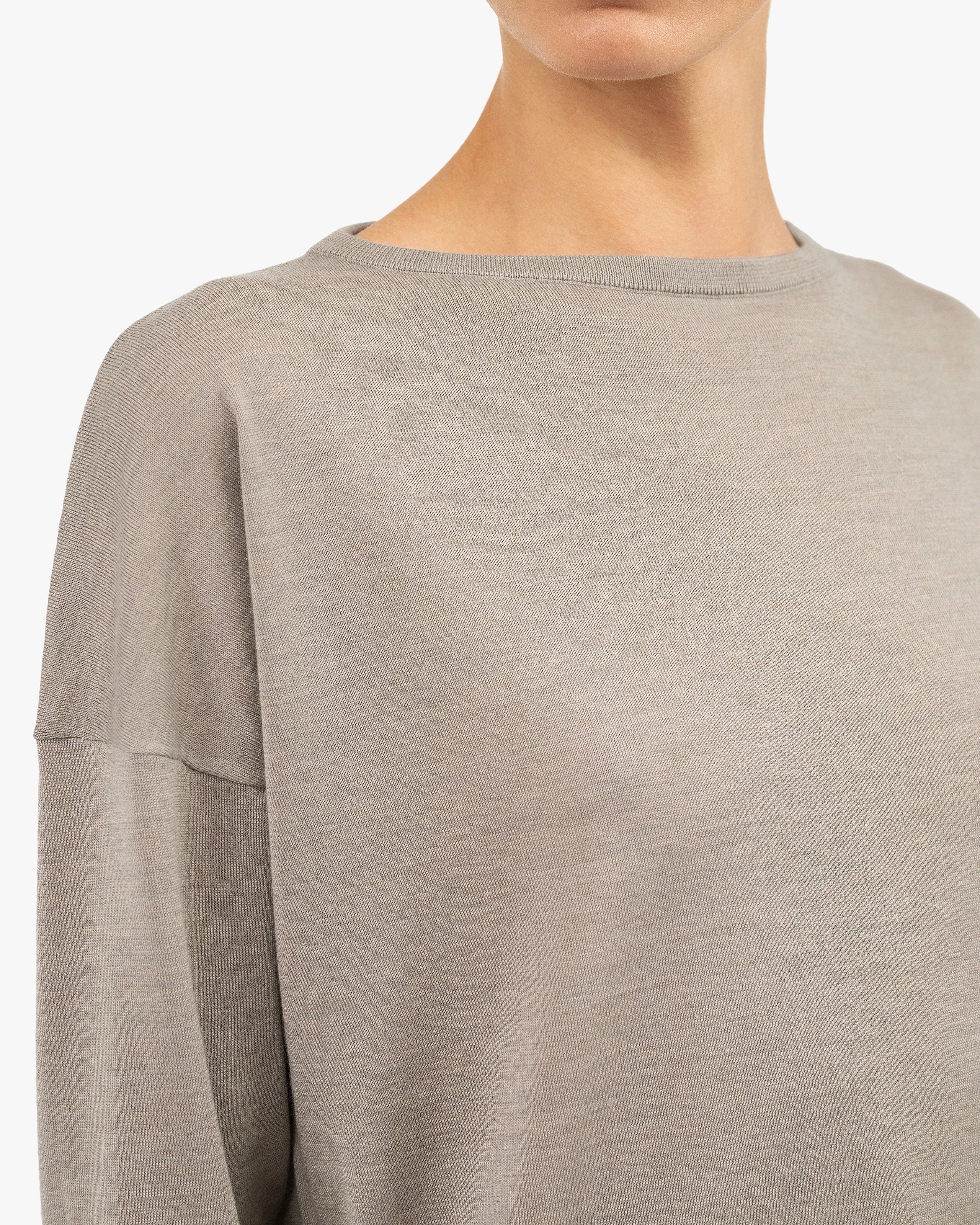 Belvoir Boat Neck Sweater - Beige Cashmere / Seta