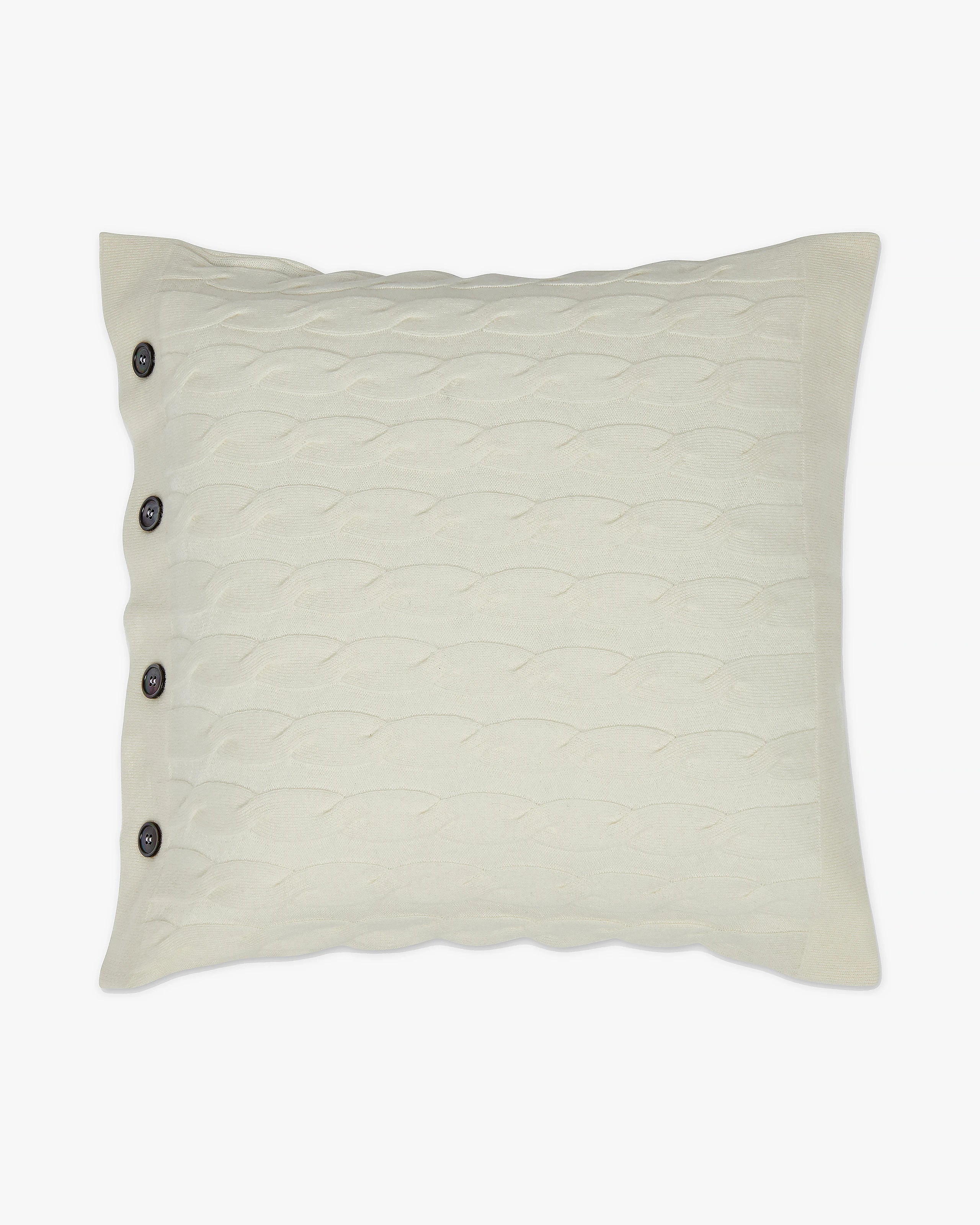 Cable Knit Pillow - White Cashmere