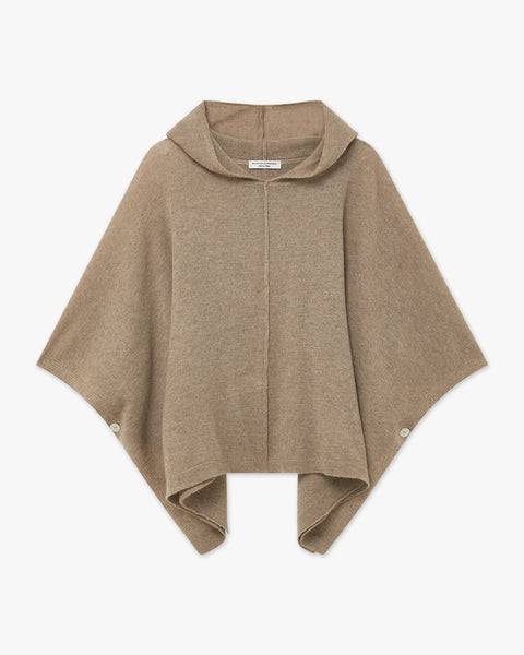 Hoodie Cape - Taupe Cashmere