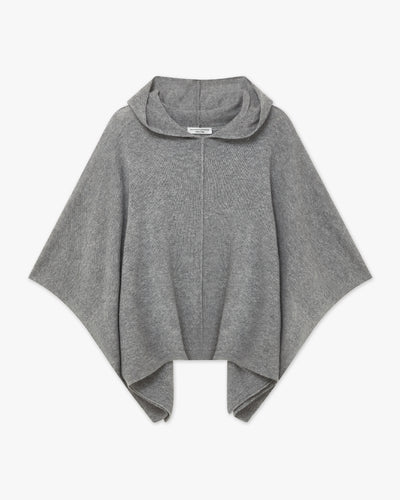 Hoodie Cape - Medium Grey Cashmere