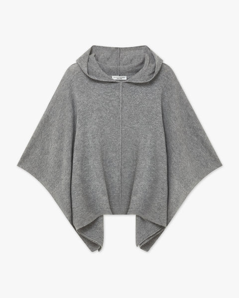 Hoodie Cape - Medium Grey Cashmere