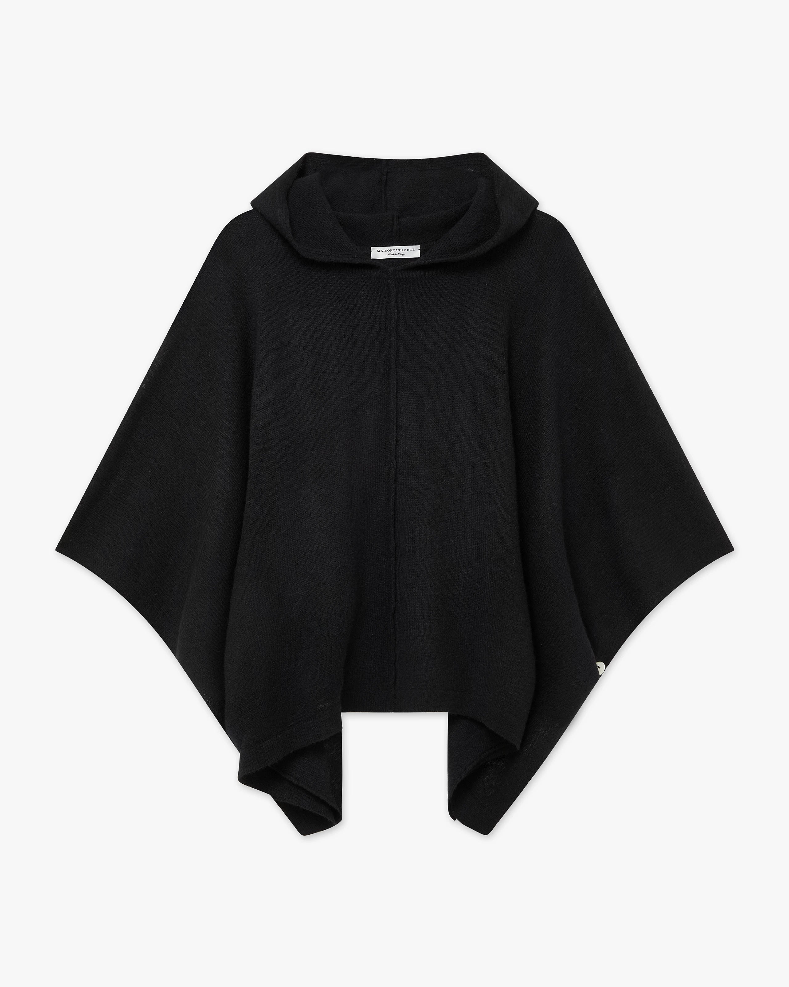 Hoodie Cape - Black Cashmere