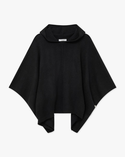 Hoodie Cape - Black Cashmere