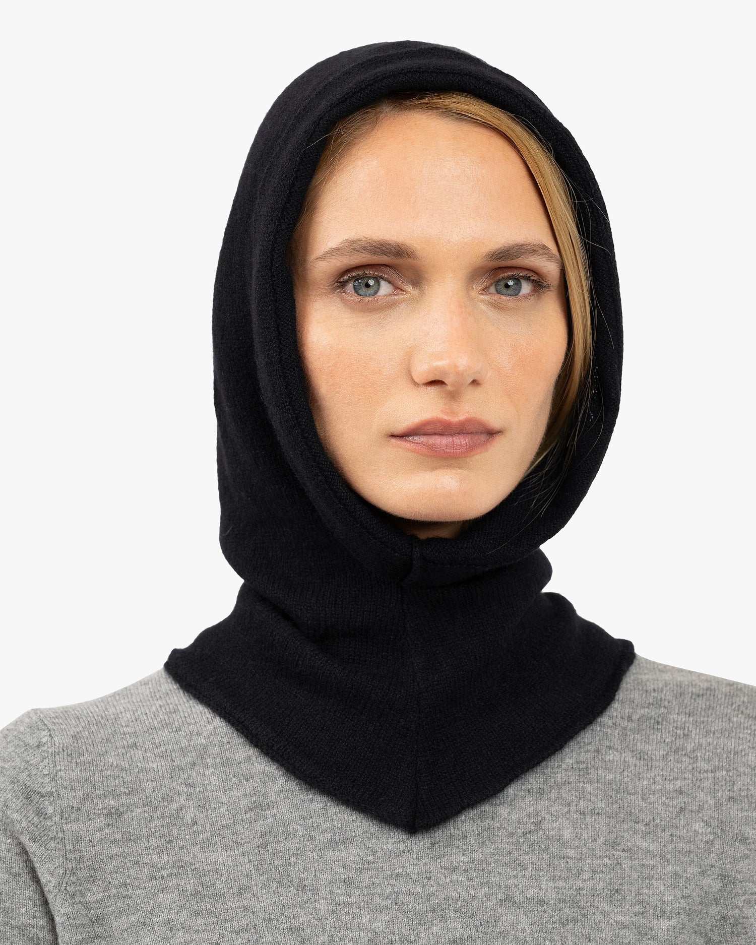 Hoodie Hat - Black Cashmere