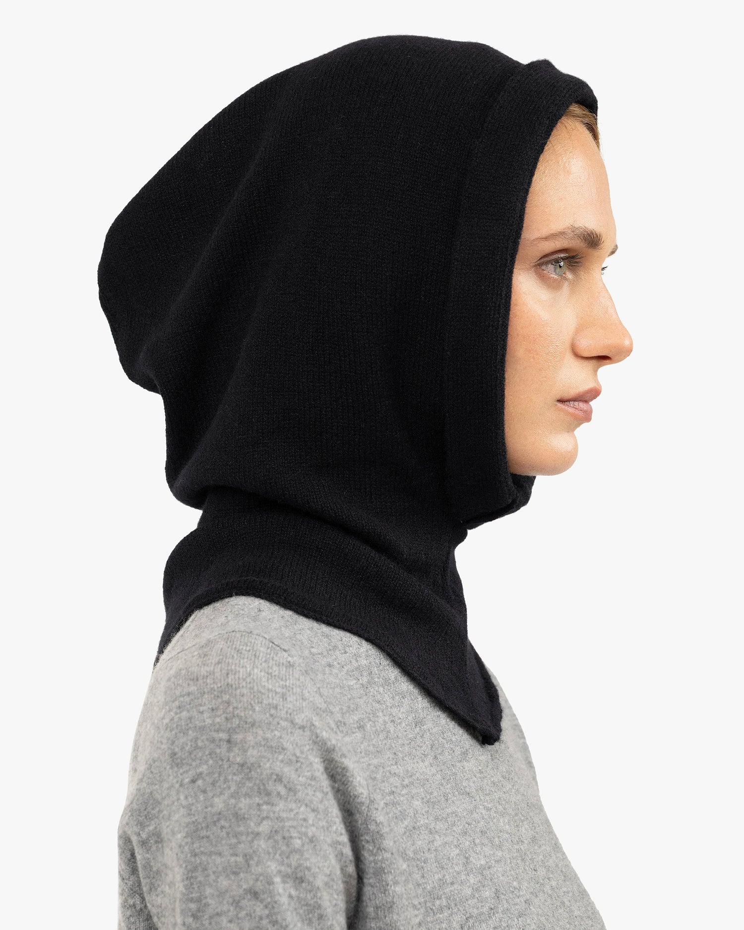 Hoodie Hat - Black Cashmere