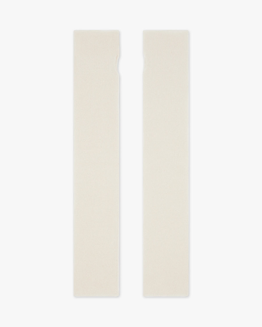Fingerless Gloves - White Cashmere