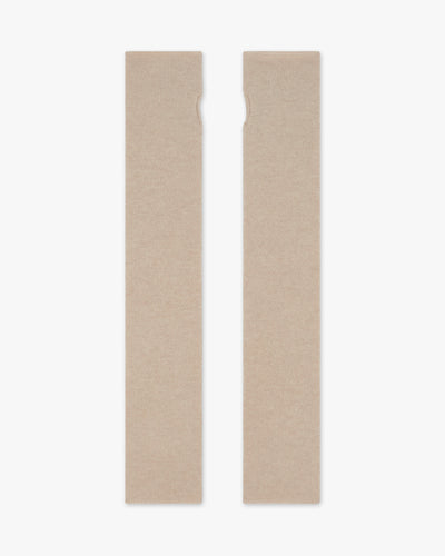Fingerless Gloves - Beige Cashmere