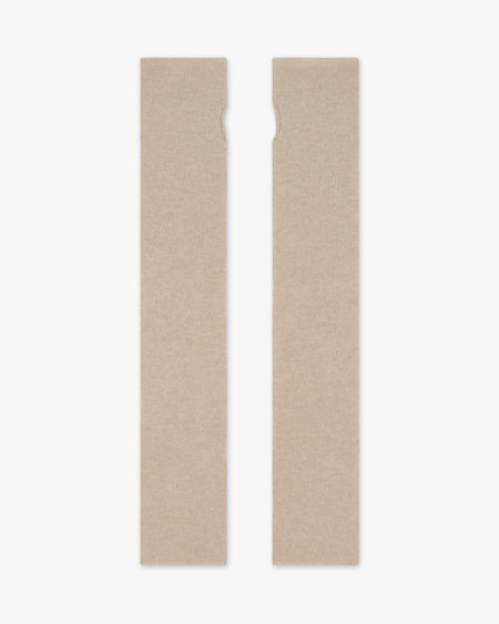 Fingerless Gloves - Beige Cashmere